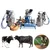 Double Bucket (25Lx2) Milking Machine with 3HP Motor, 6.5HP Engine and HTP